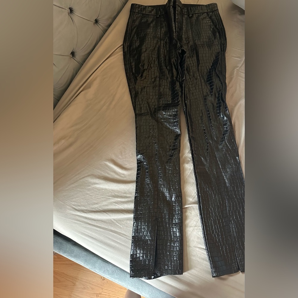 Zara croc leather  pants